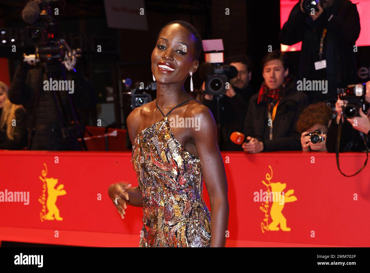 Lupita Nyong`o bei der Ankunft zur Abschluss Feier am Berlinale Palast der 74. Internationale Filmfestspiele Berlinale am 24.02.2024 in Berlin Stockfoto